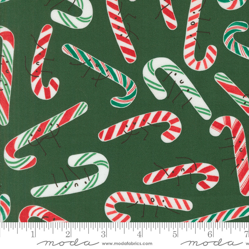 Tiny Christmas || Candy Cane Pine || Cotton Quilting Fabric