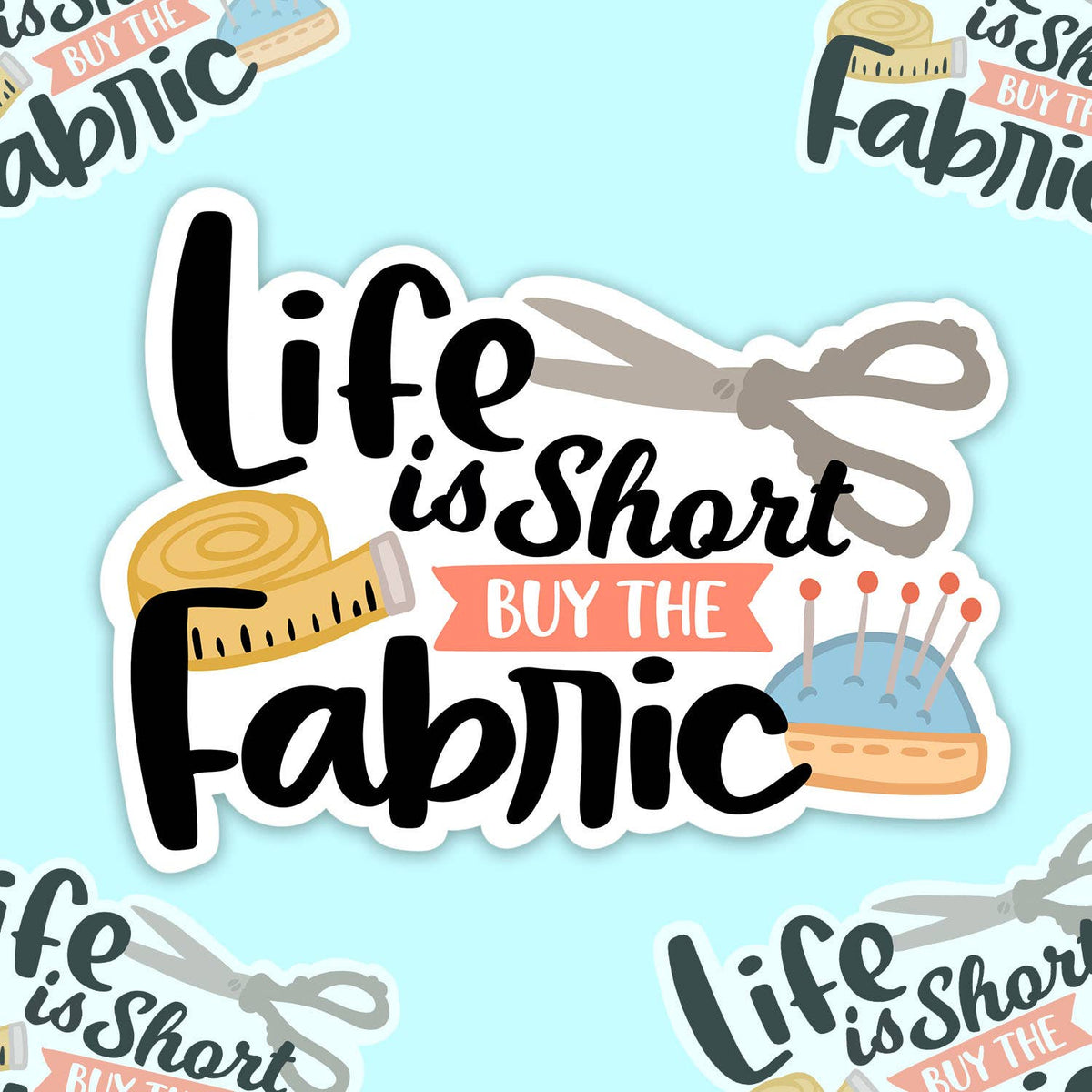 Buy The Fabric Vinyl Sticker