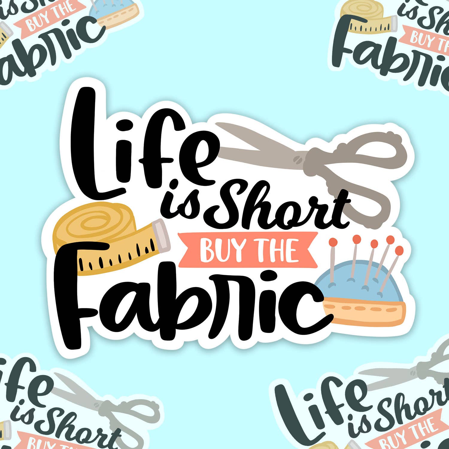Buy The Fabric Vinyl Sticker