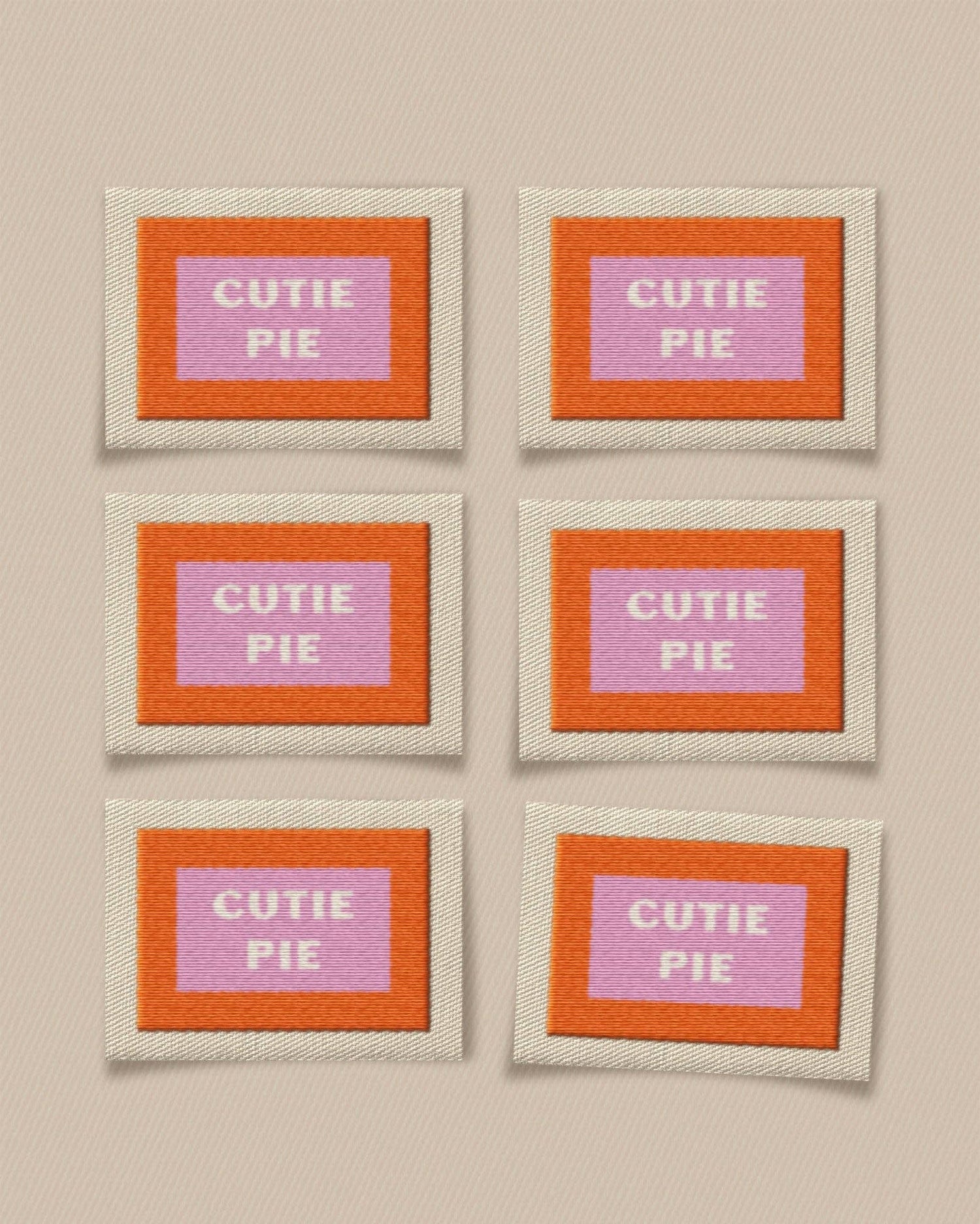 Cutie Pie Large Garment Labels: Set of 6