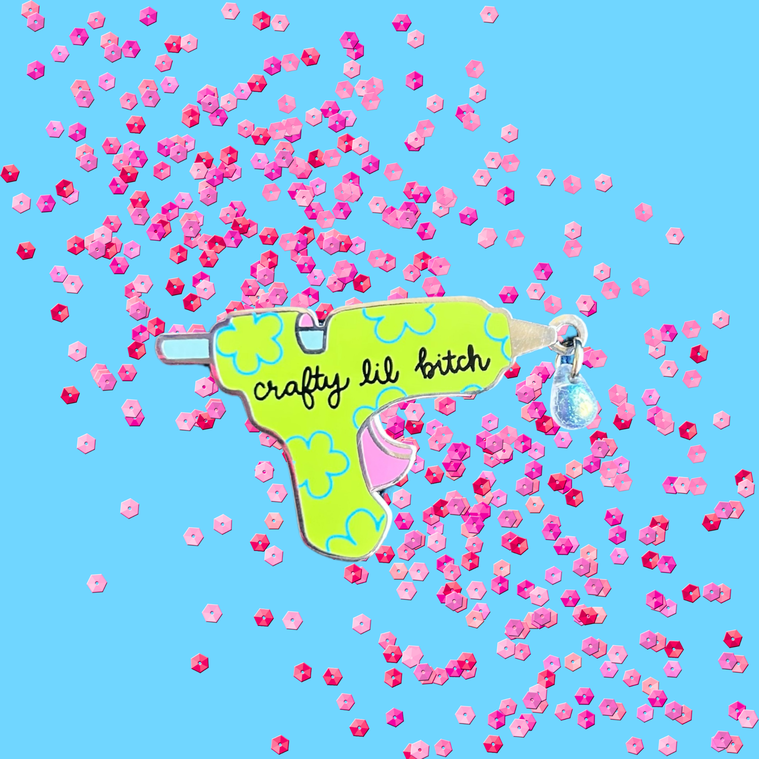 Hot Glue Gun Enamel Pin: Perfect