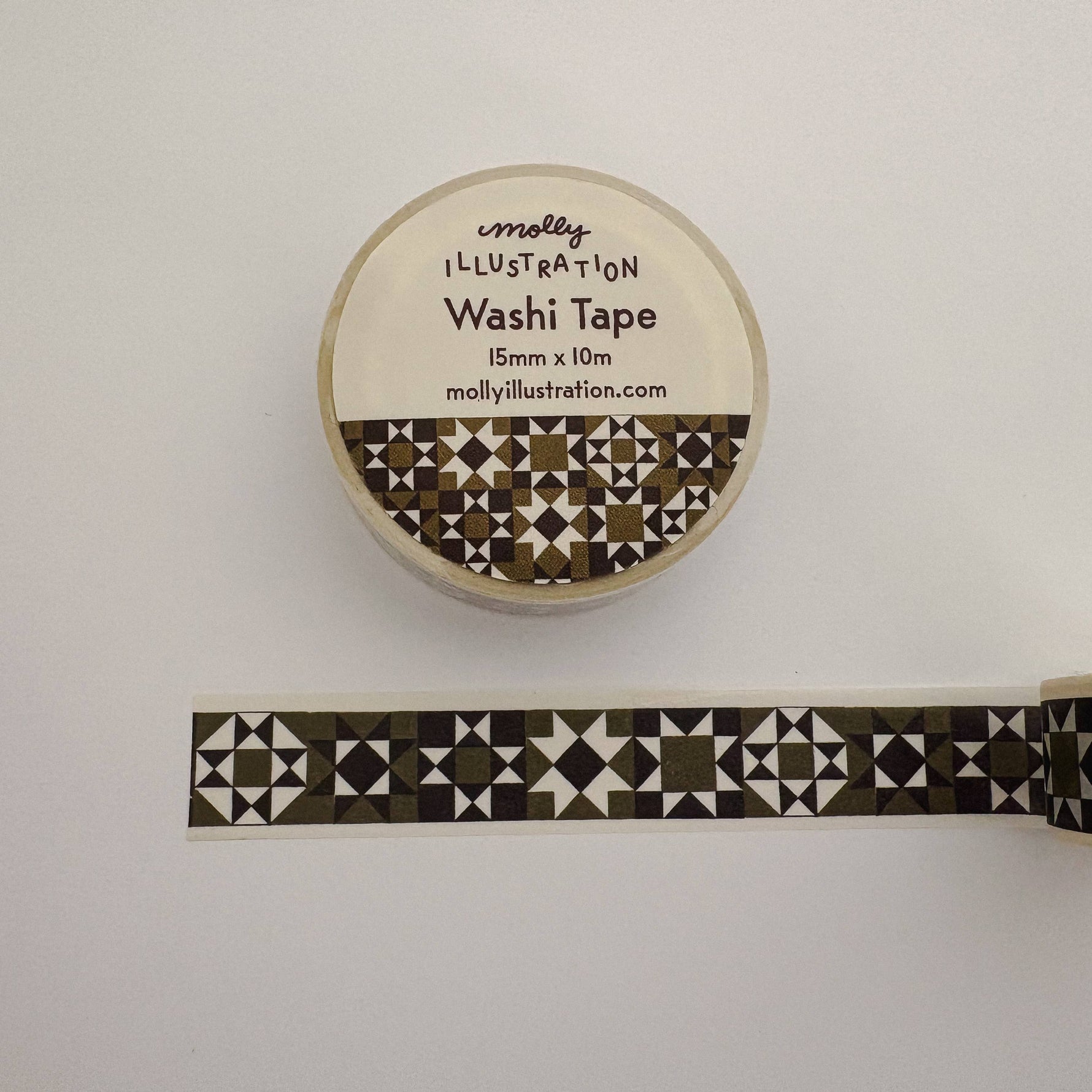 Olive Quilted Decorative Washi Tape