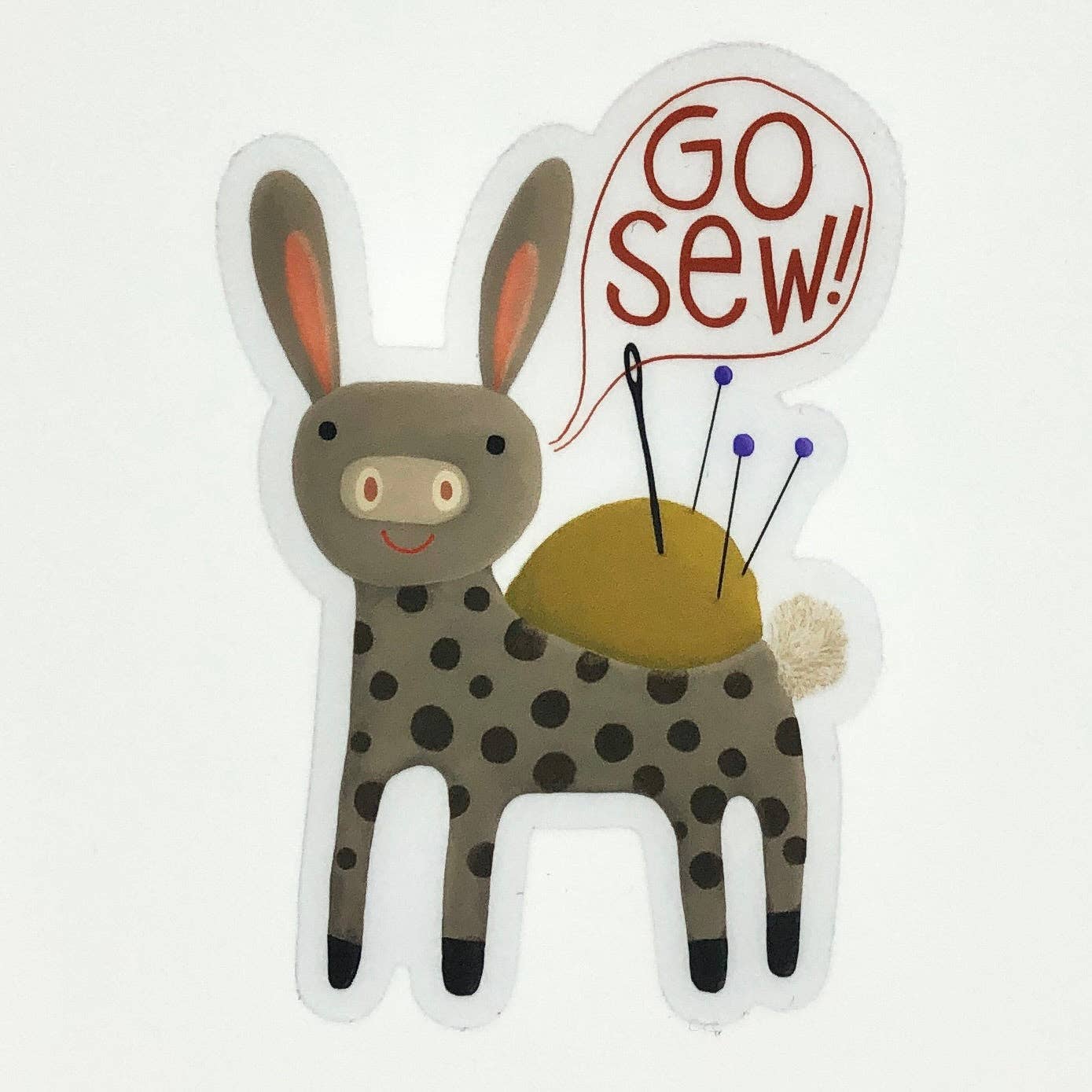 Go Sew! Clear Sticker | Fish Museum