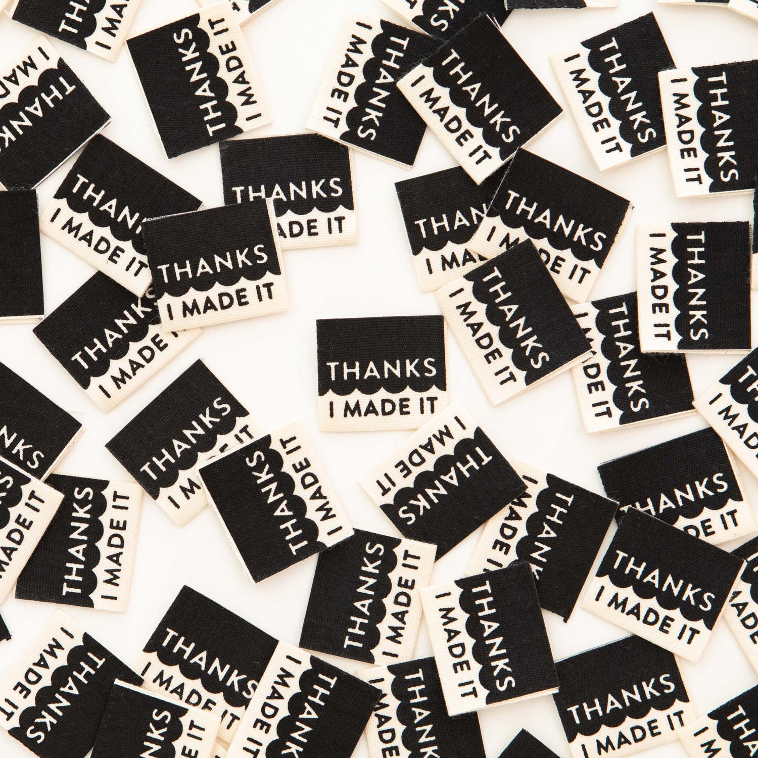 Thanks I Made It Organic Cotton - Sewing Woven Label Tags