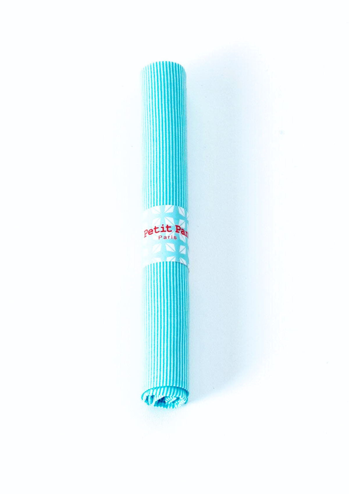 Rigato azure cotton coupon: Bleu clair / Rigato azur