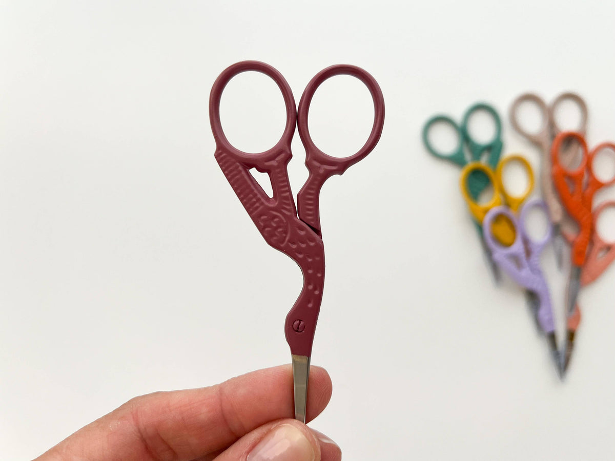 Bird scissors, small sewing scissors, stork scissors: Lavender