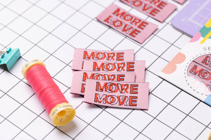 MORE LOVE || Pack of 6 sewing labels