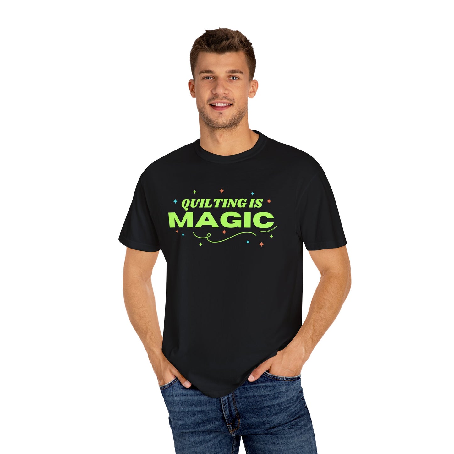 "Quilting Is Magic" Unisex Garment-Dyed T-shirt