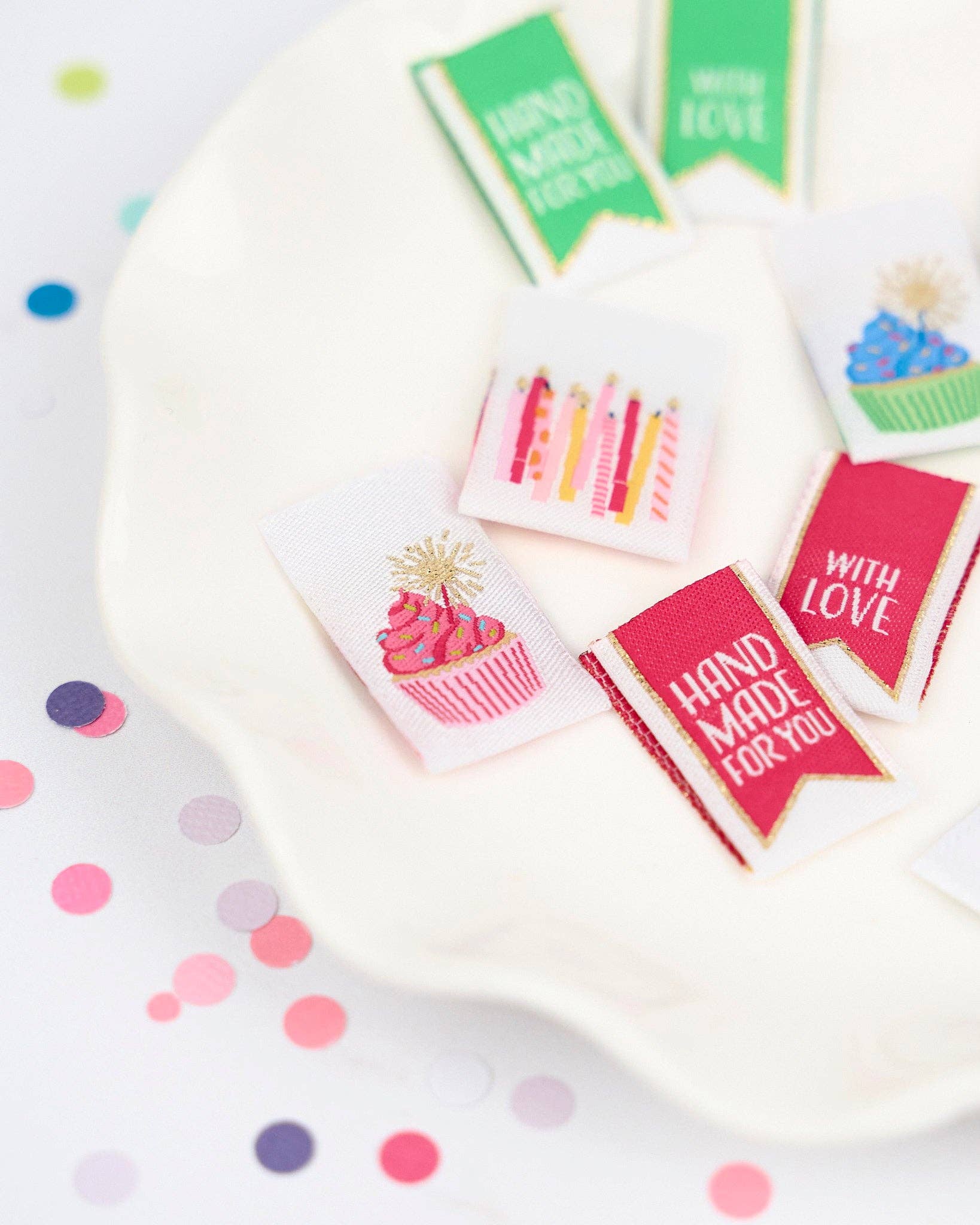 Happy Birthday - Woven Label Pack - 8 PACK