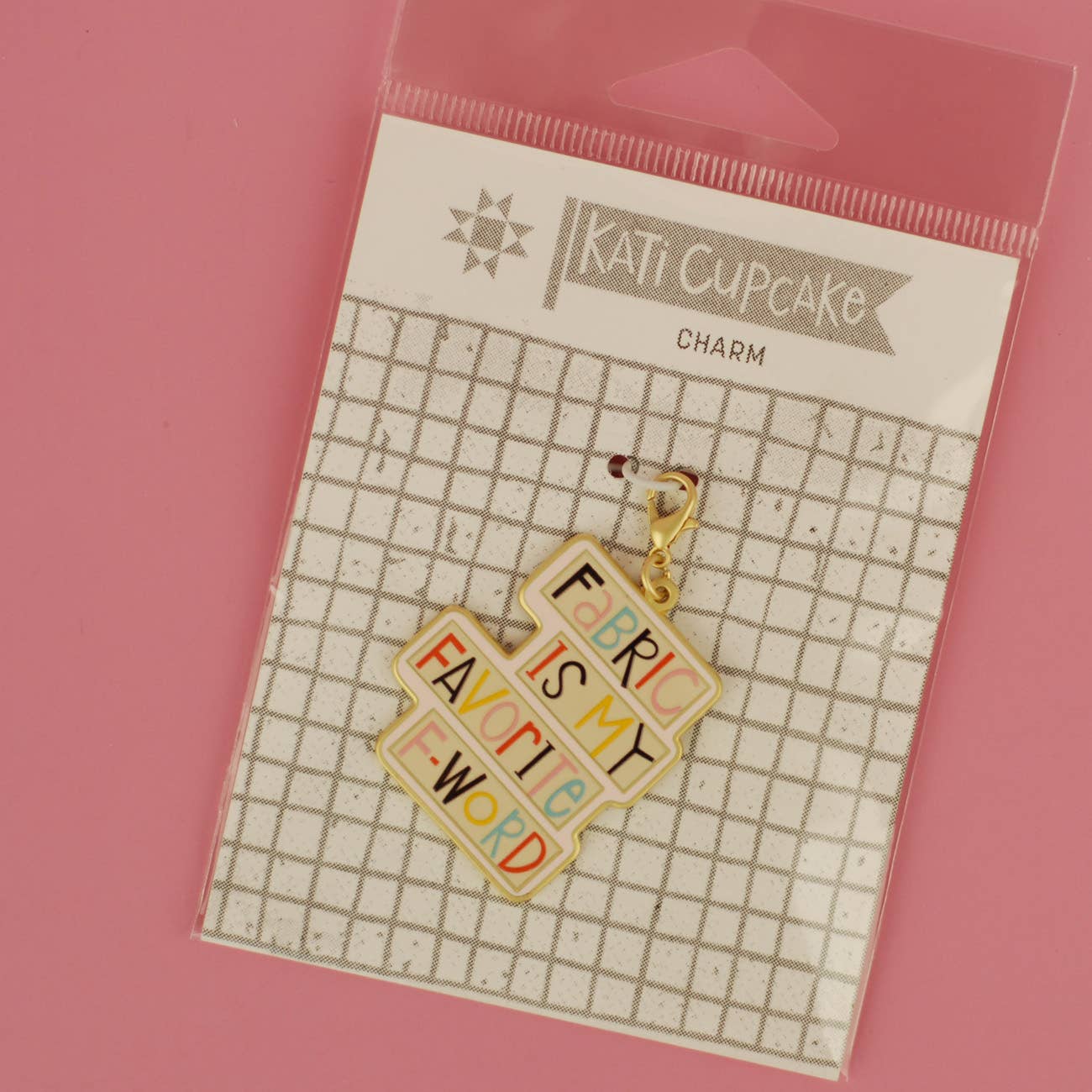 Fabric FWord - Enamel Charm