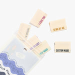 Metallic Side Seam (Cream) Woven Labels | 6 labels