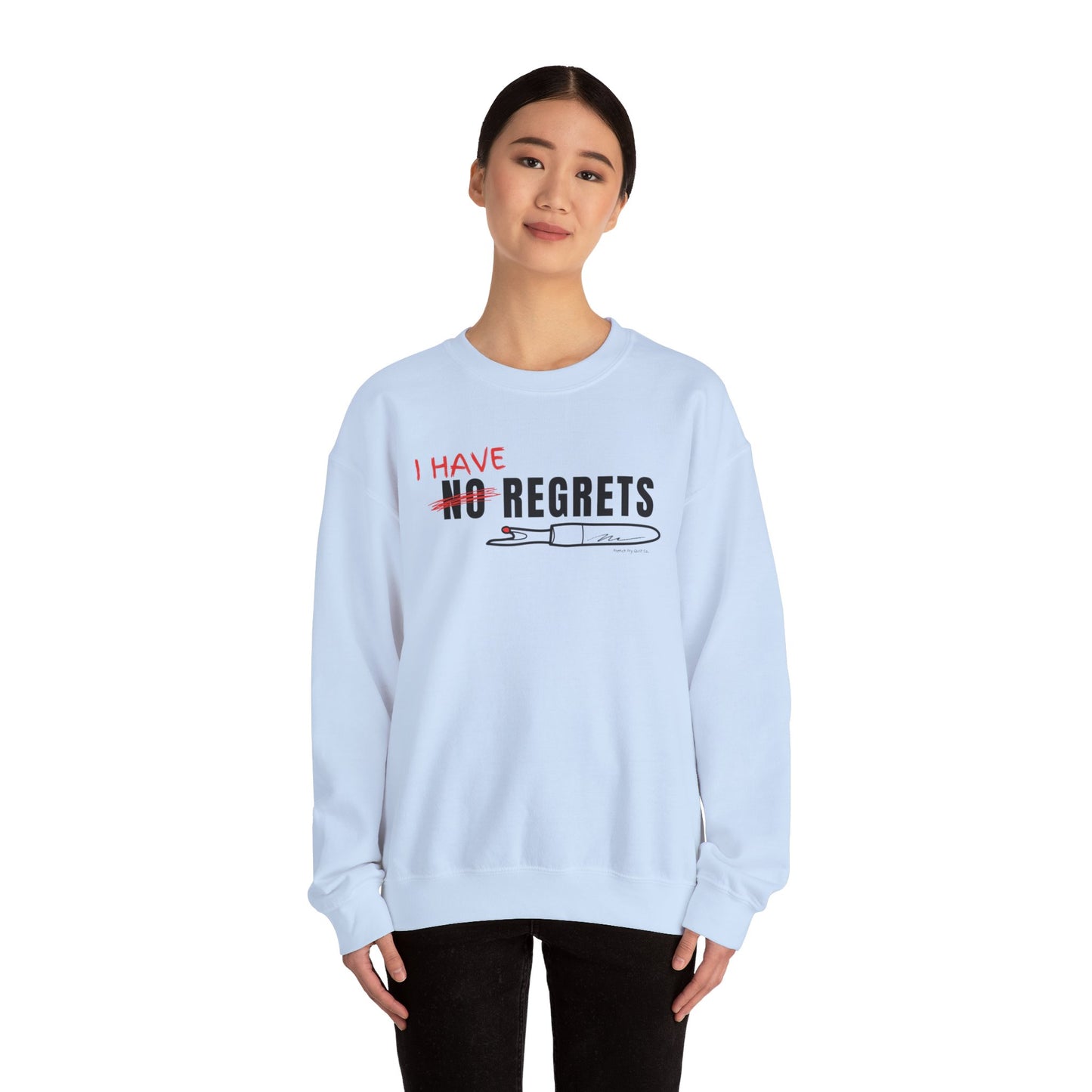 "I Have Regrets" Unisex Heavy Blend™ Crewneck Sweatshirt