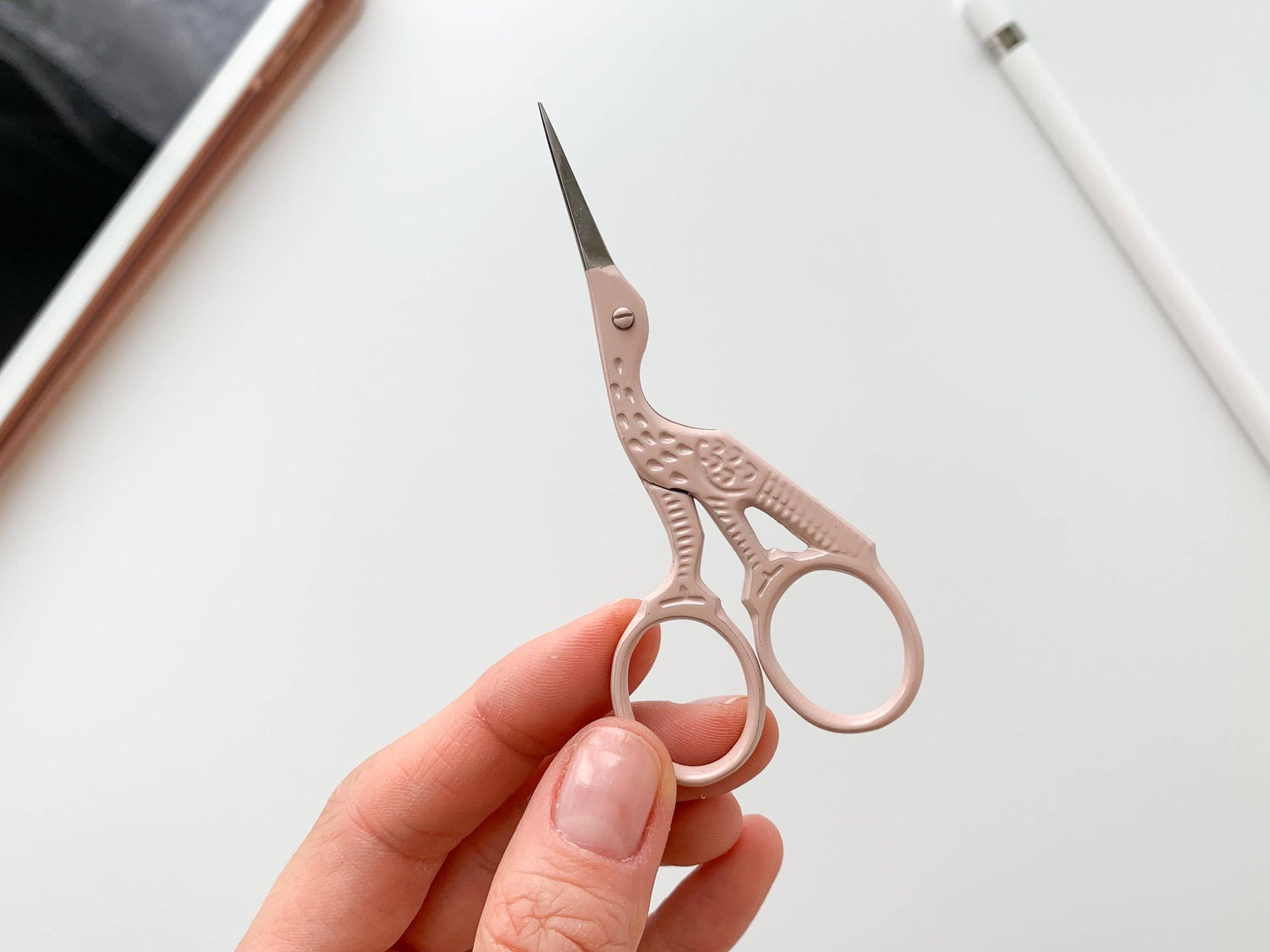 Bird scissors, small sewing scissors, stork scissors: Lavender