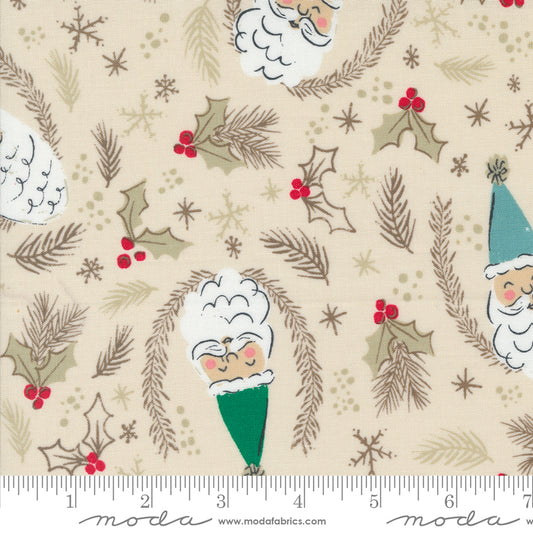 Cozy Wonderland || Jolly St. Nick Natural || Cotton Quilting Fabric