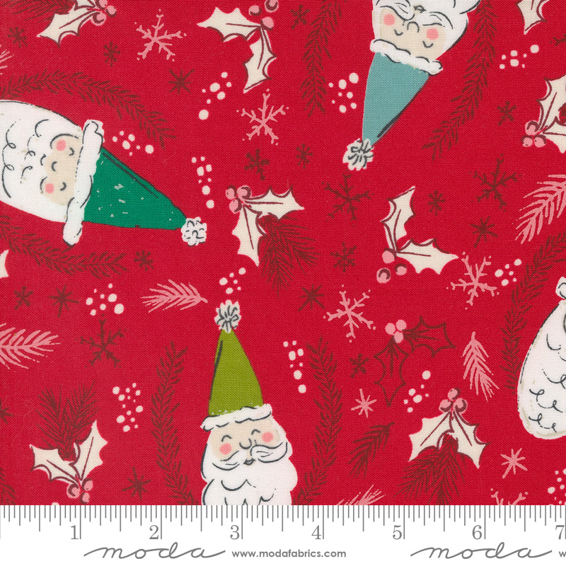 Cozy Wonderland || Jolly St. Nick Berry || Cotton Quilting Fabric