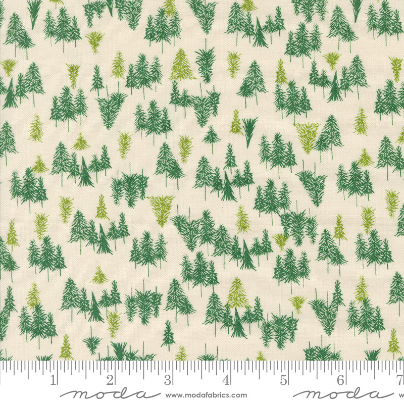 Cozy Wonderland || Tree Farm Natural || Cotton Quilting Fabric