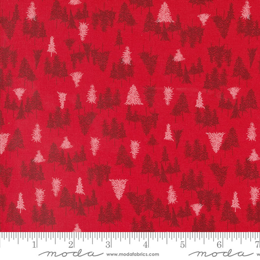 Cozy Wonderland || Tree Farm Berry || Cotton Quilting Fabric