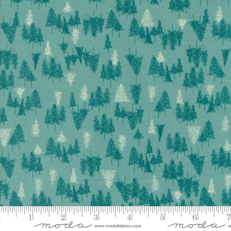 Cozy Wonderland || Tree Farm Frost || Cotton Quilting Fabric