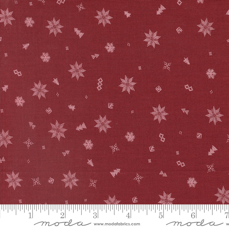 Cozy Wonderland || Knit Burgundy || Cotton Quilting Fabric