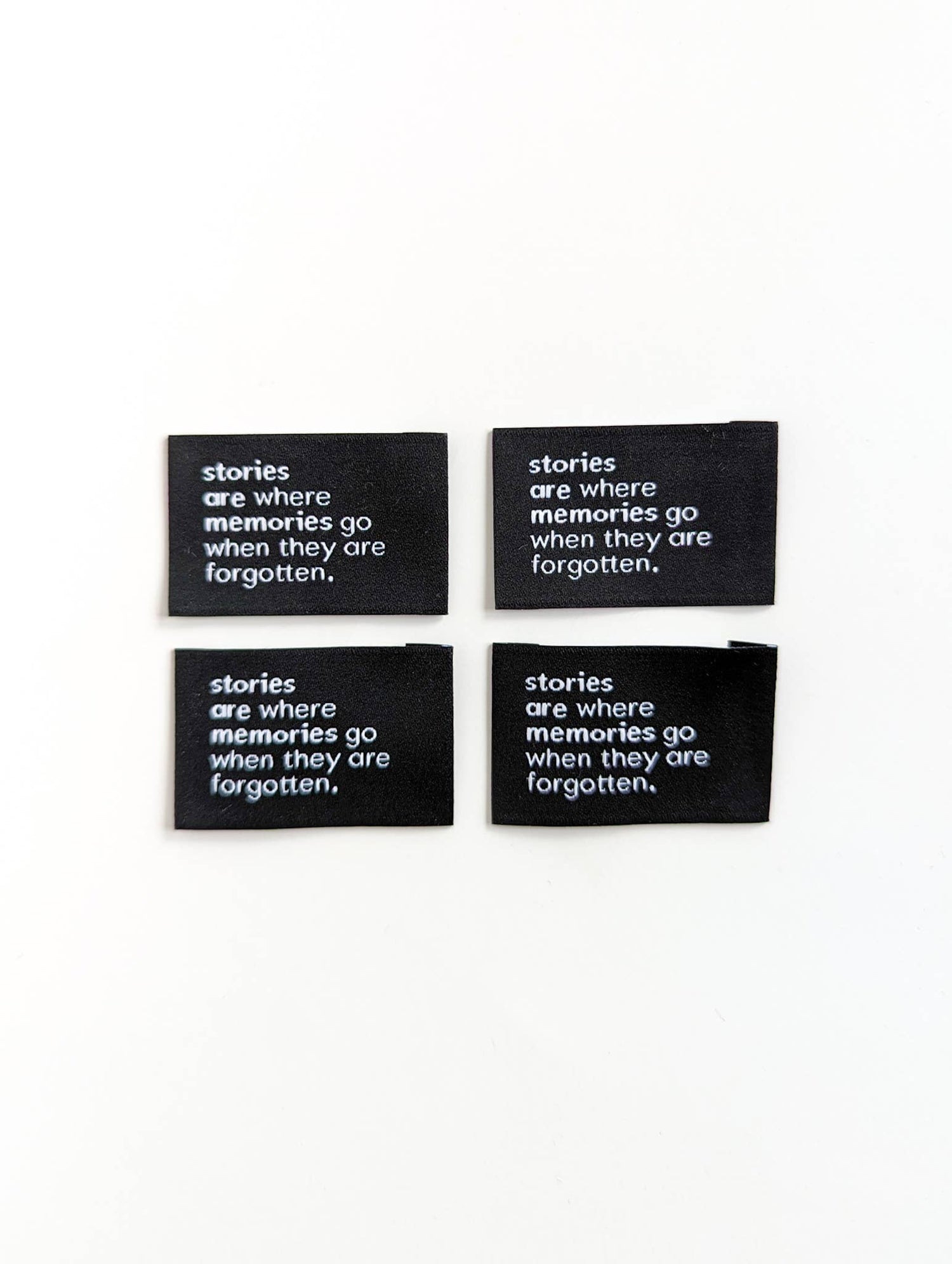 Stories Are Memories | Woven Luxe Labels