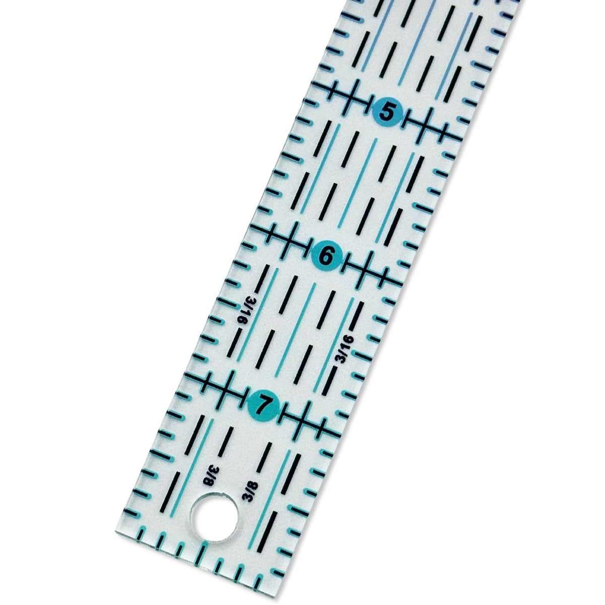 Pink to Teal Gradient | Clear - 8” x 1” Ruler
