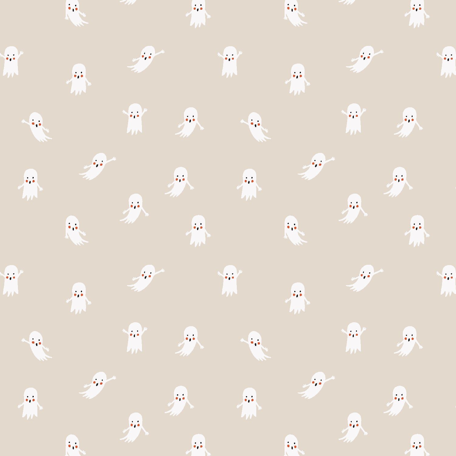 Halloween - Ghosts - Linen Fabric