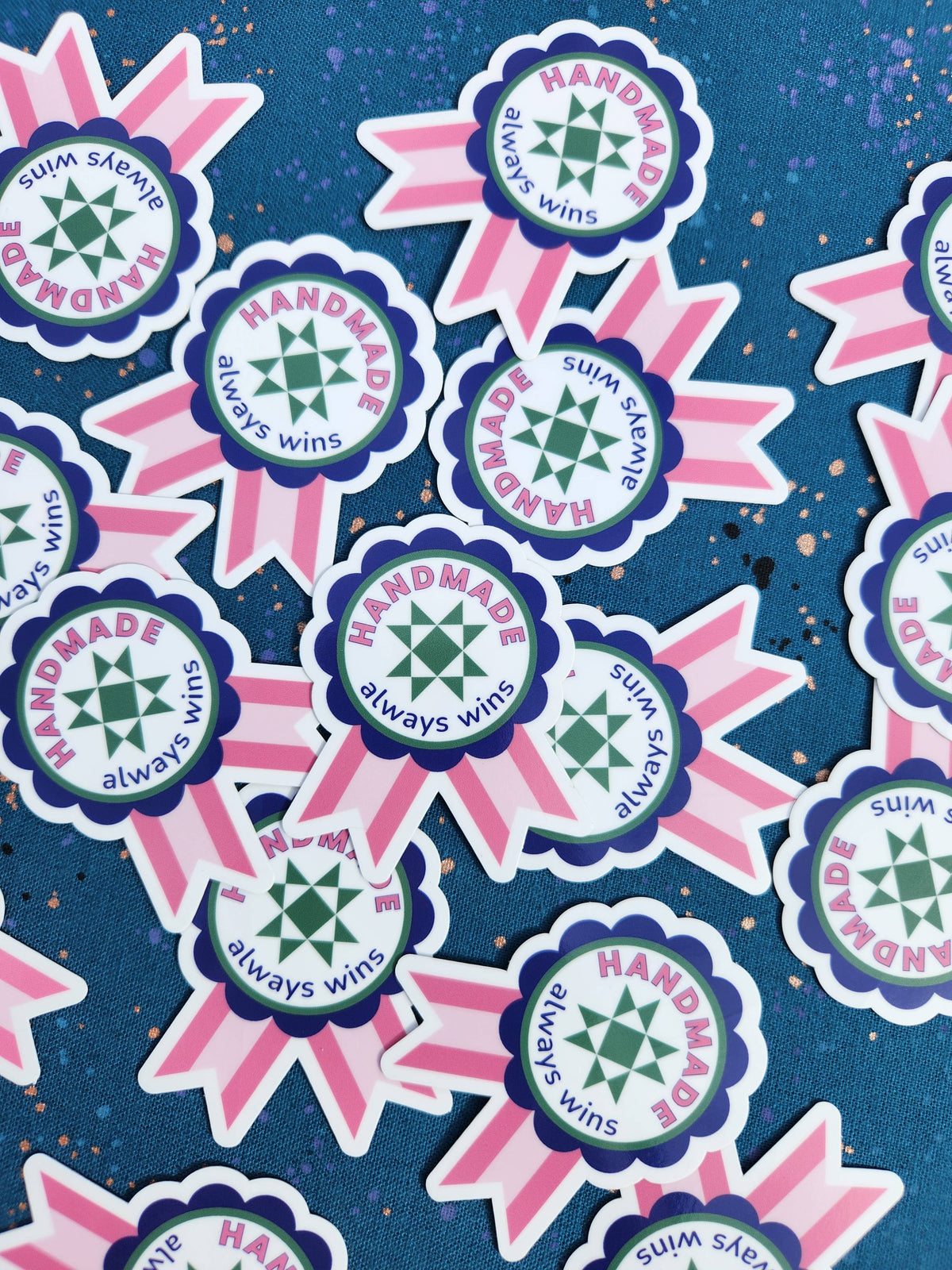 Handmade Wins | 2.5" Ribbon Quilter Sticker