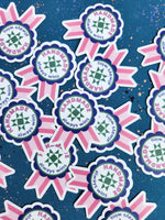 Handmade Wins | 2.5" Ribbon Quilter Sticker