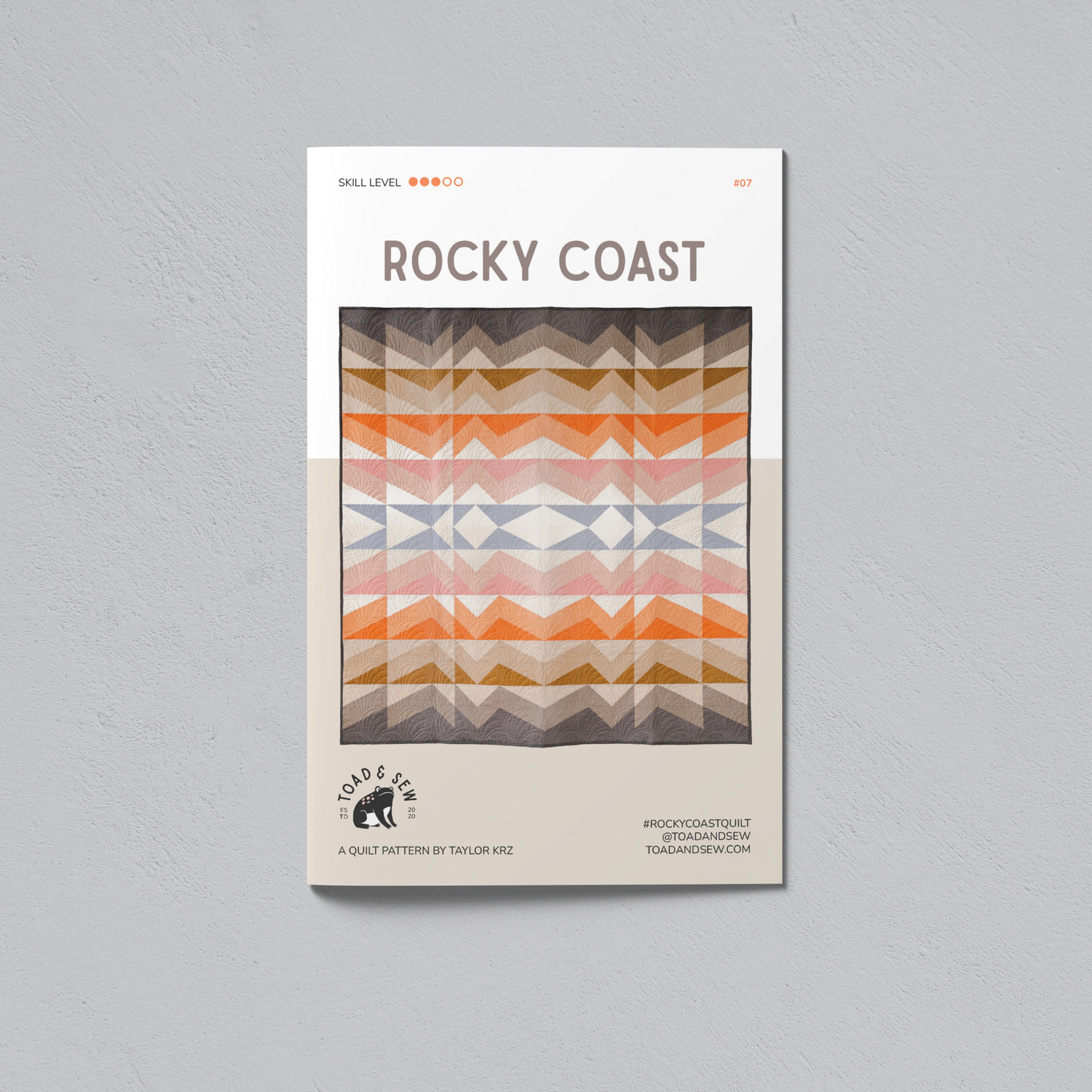 Rocky Coast Printed Quilt Pattern | Toad & Sew