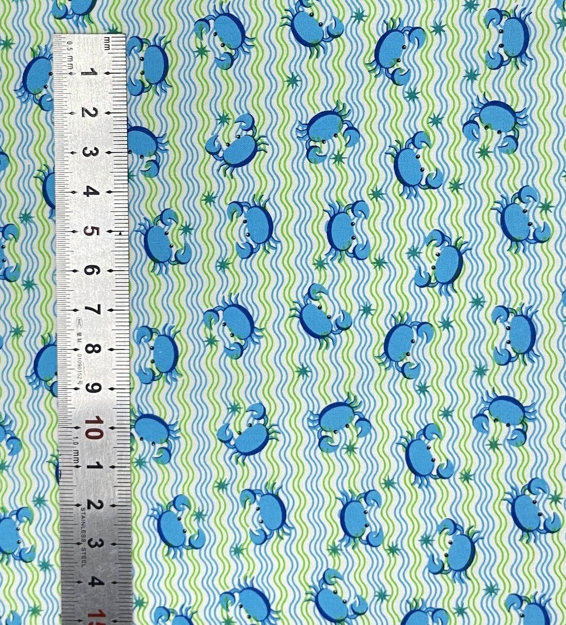 Krabig blue cotton coupon: Krabig bleu