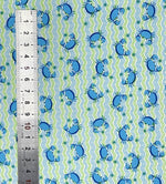 Krabig blue cotton coupon: Krabig bleu
