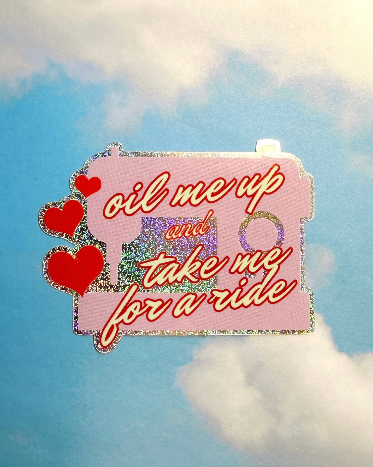 Oil me up sewing machine sticker