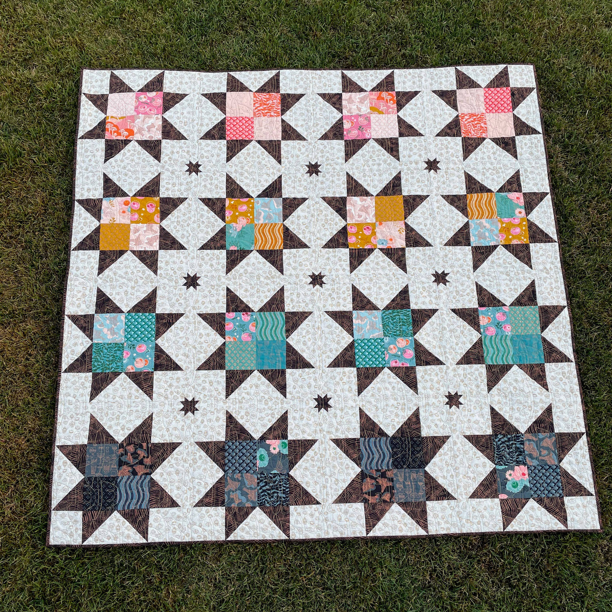 Charm Pack Stars Quilt Pattern - Printed