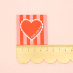 Made with Love Valentines Heart Large Woven Sewing Labels