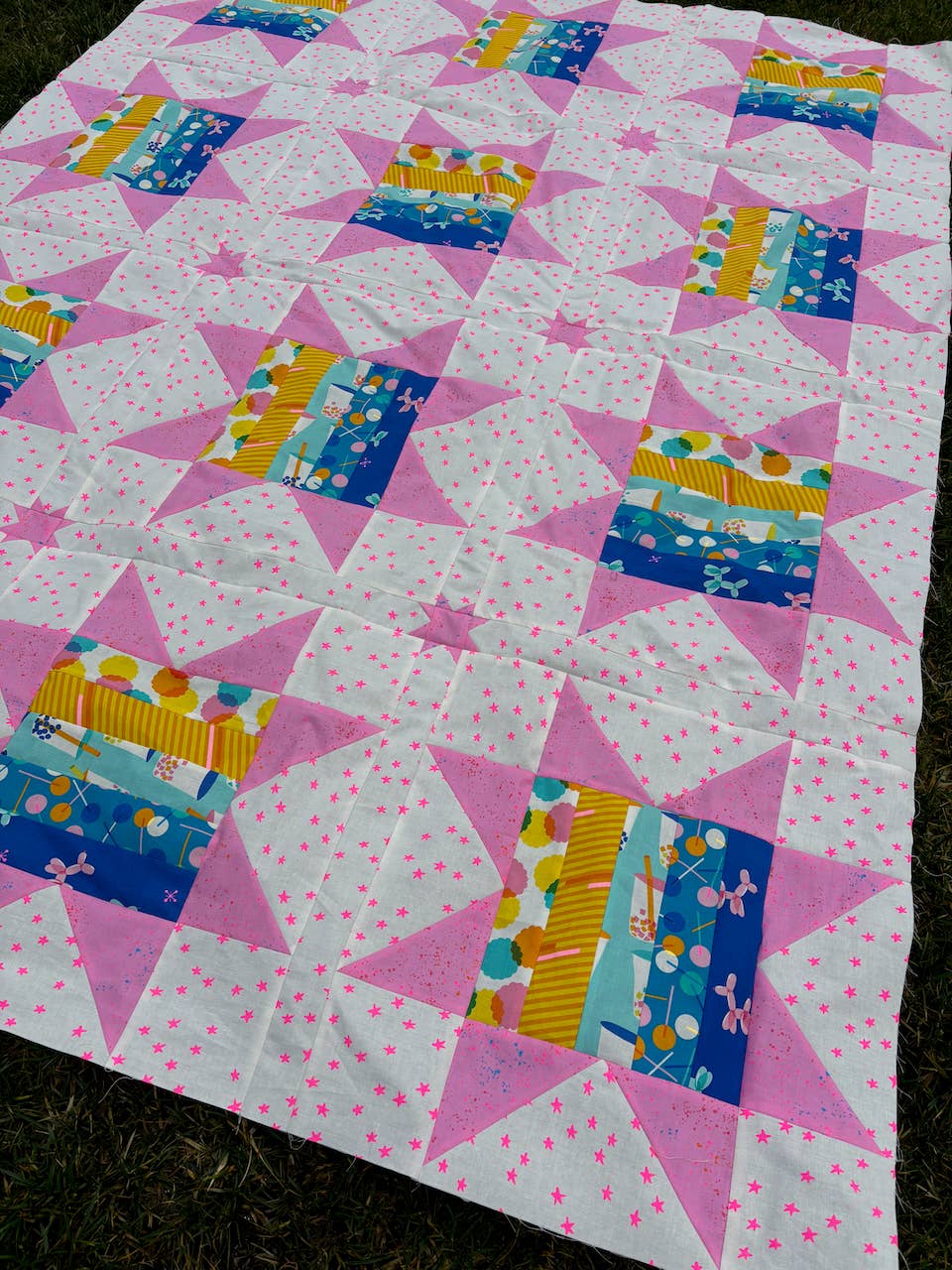 Sawtooth Stripes Quilt Pattern - Printed