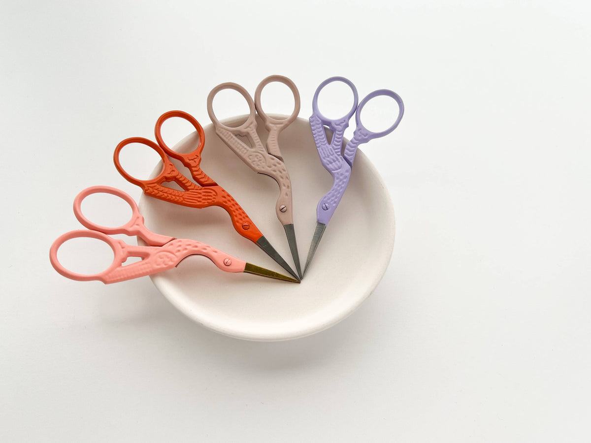Bird scissors, small sewing scissors, stork scissors: Lavender