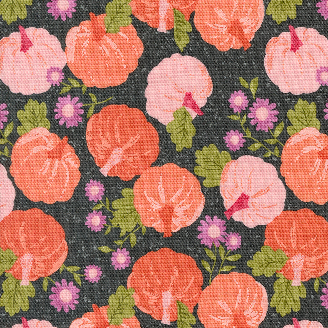 Hey Boo || Midnight Pumpkin Patch || Cotton Quilting Fabric