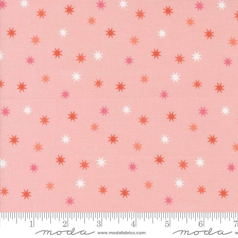 Hey Boo || Practical Magic Stars Bubblegum Pink || Cotton Quilting Fabric Half Yard