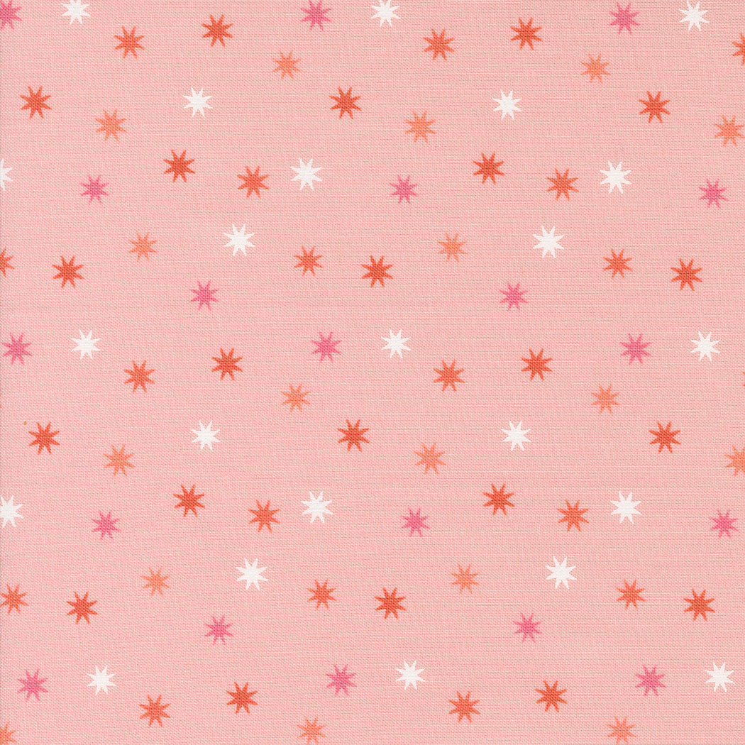 Hey Boo || Practical Magic Stars Bubblegum Pink || Cotton Quilting Fabric Half Yard