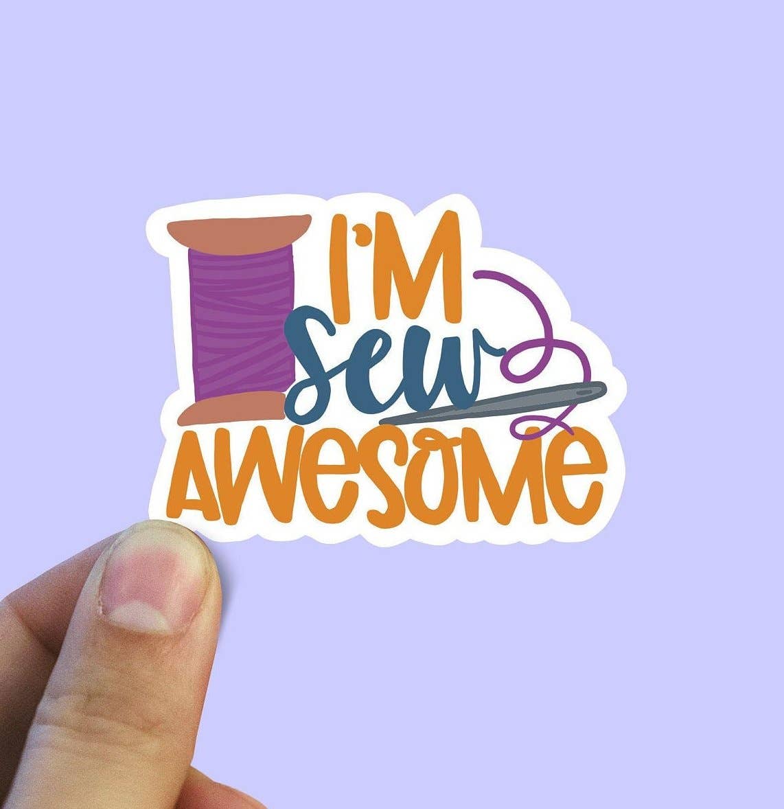Im Sew Awesome Vinyl Sticker: Die Cut Unpackaged