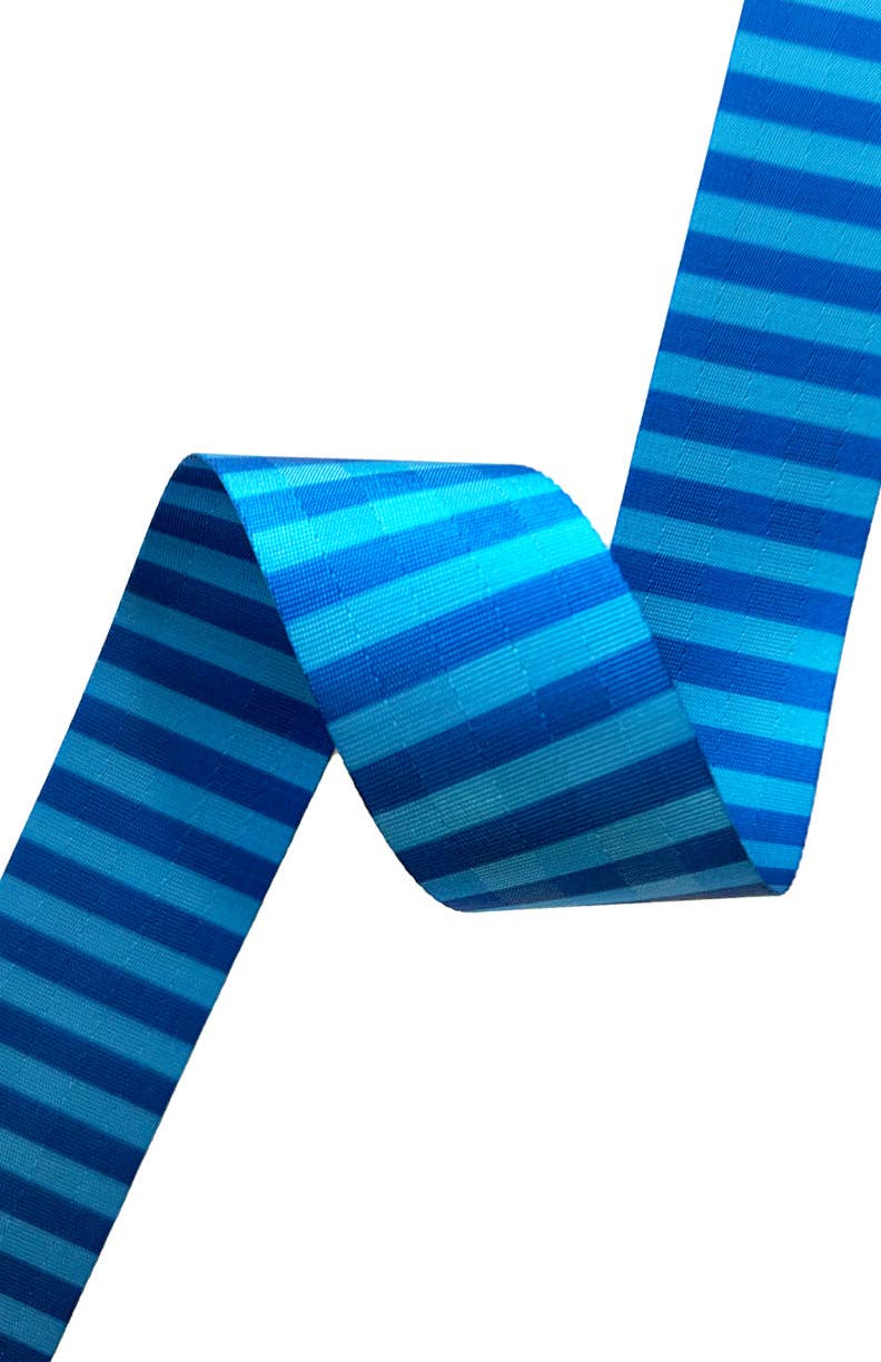 Blue Stripe - 2in Webbing || HALF YARD