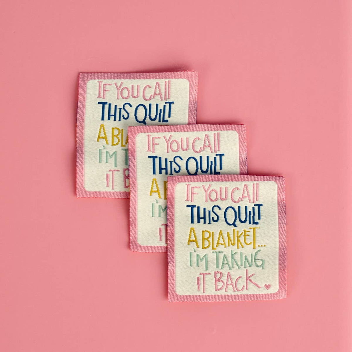 If You Call This Quilt - Designer Woven Labels