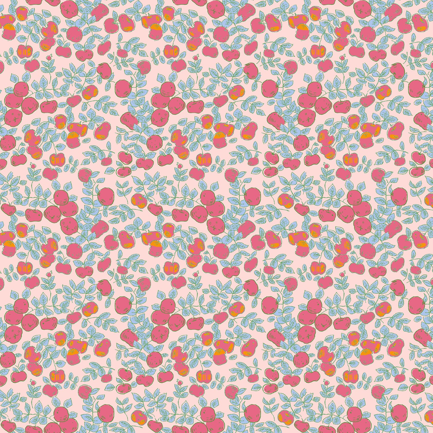 PREORDER Heather Ross Favorites || Apples Blush || Cotton Quilting Fabric