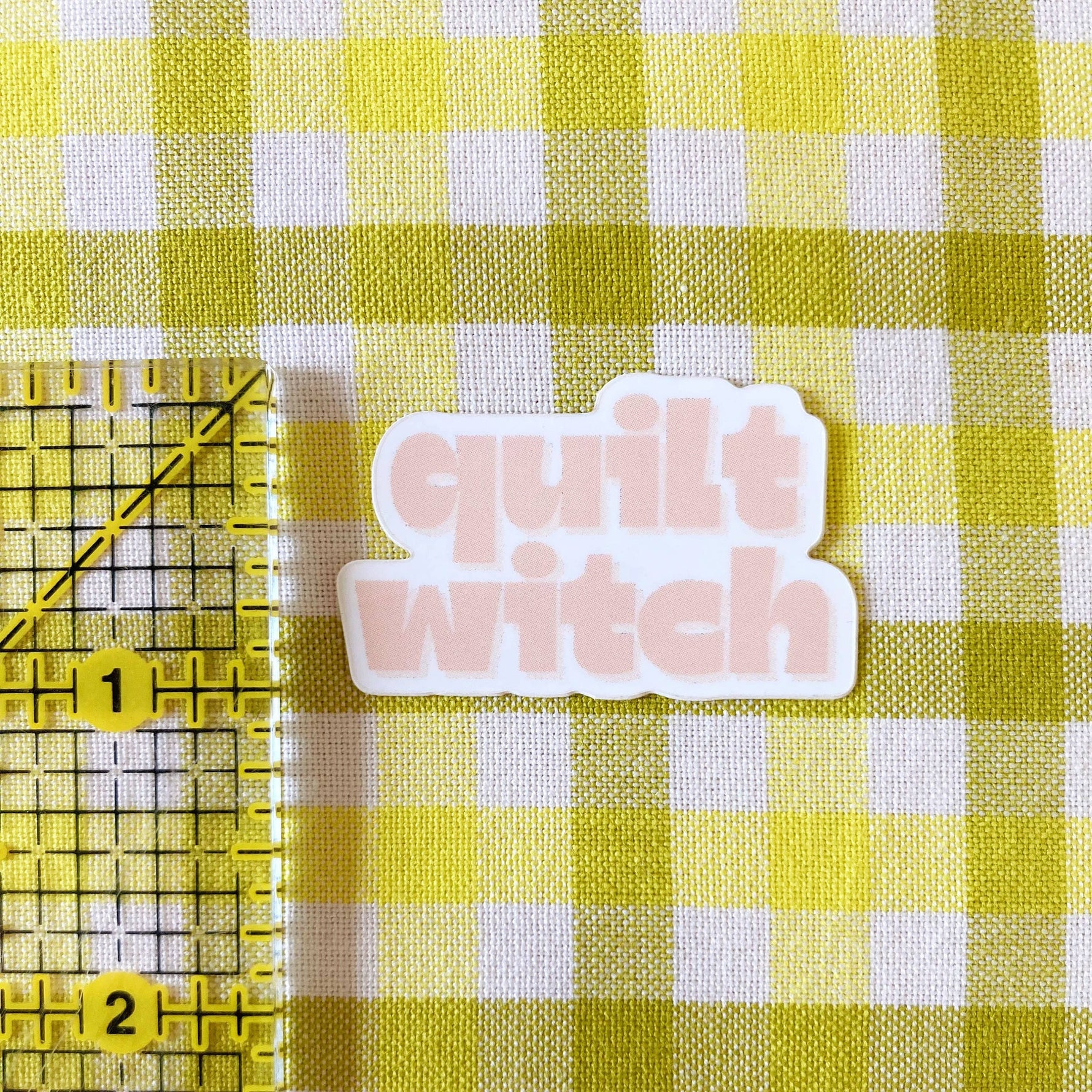 Quilt Witch Vinyl Sewing Sticker