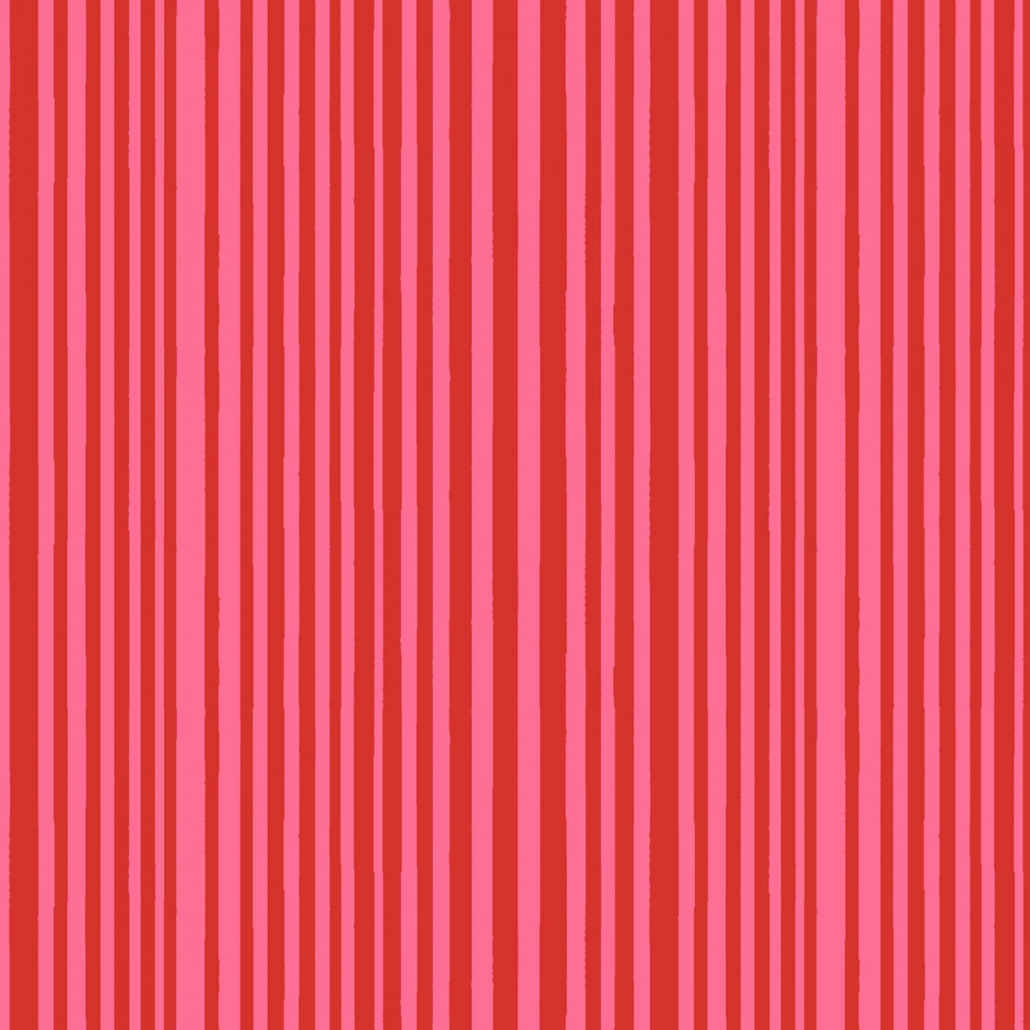 Kaleidoscope | Capsicum/Perfect Pink Mini Stripe | Cotton Quilting Fabric