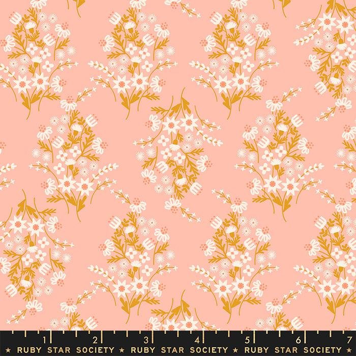 Sunbeam || Wildflower Child Peach || Cotton Quilting Fabric 5-Yard Backing