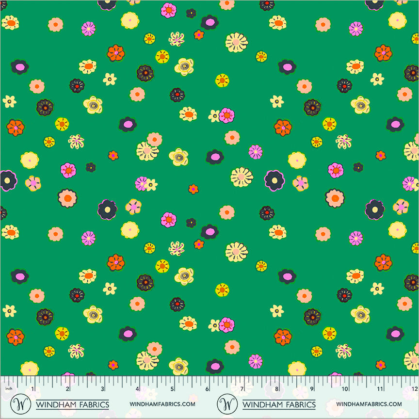 PREORDER Heather Ross Boat Race || Beads Jade || Cotton Quilting Fabric