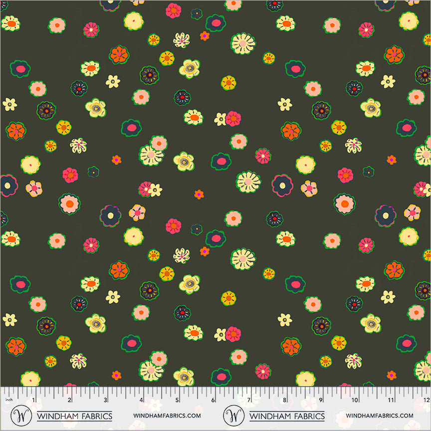 PREORDER Heather Ross Boat Race || Beads Soot || Cotton Quilting Fabric