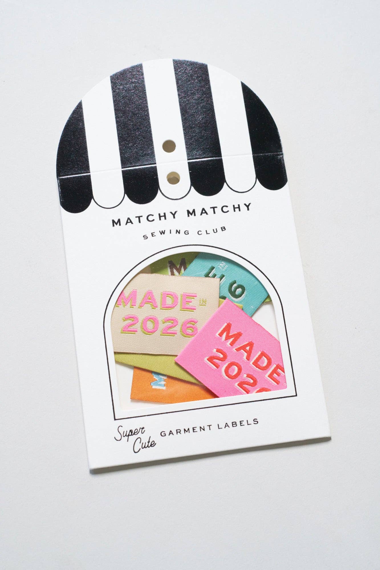 2026 Large Garment Labels: Multi Set of 6