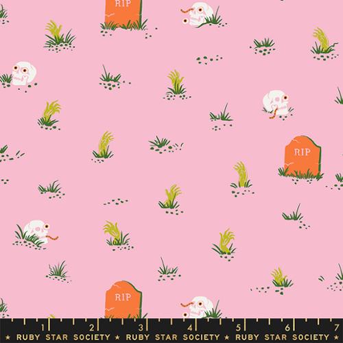 Clearance! Tiny Frights || Graveyard Peony || Cotton Quilting Fabric BTY